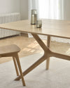 Oak X dining table